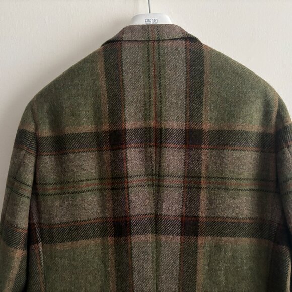$1398 Polo Ralph Lauren Blanket Plaid Wool Alpaca Tweed Sport Coat Mi Italy- 44L - Picture 10 of 13